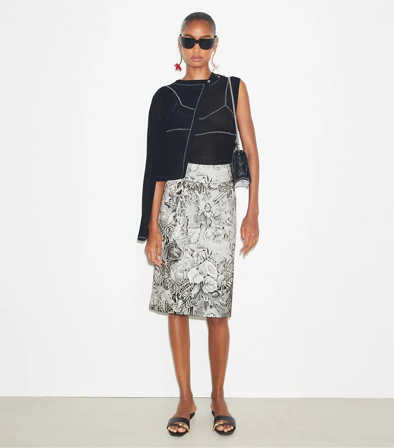 Printed Viscose Skirt