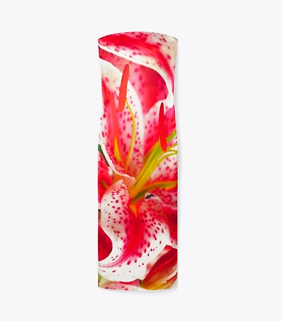 Printed Viscose Strapless Dress