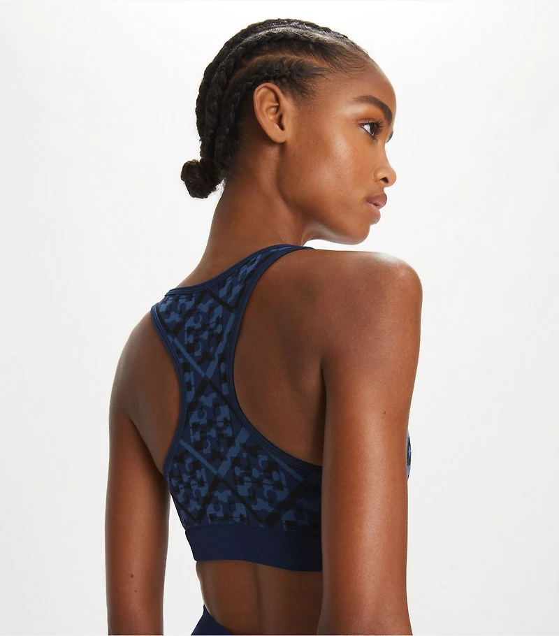 Prismatic T Monogram Jacquard Seamless Bra