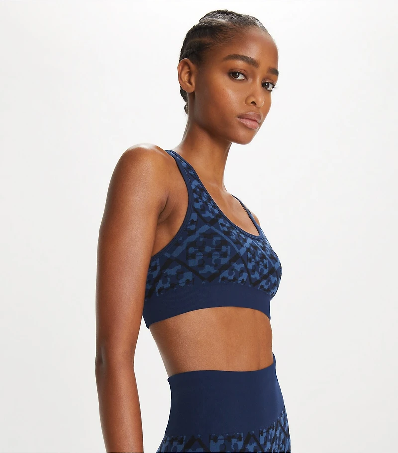 Prismatic T Monogram Jacquard Seamless Bra