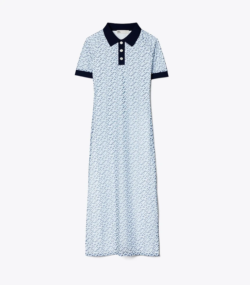 Prismatic T Monogram Mesh Polo Dress