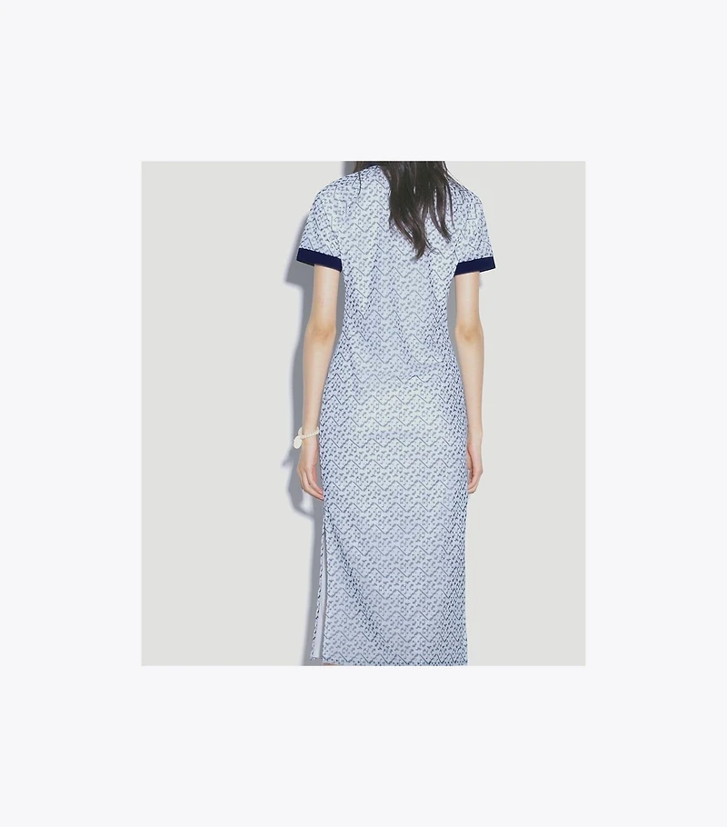 Prismatic T Monogram Mesh Polo Dress
