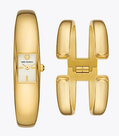 Puzzle Watch, Gold-Tone Stainless Steel, 15 x 19MM 