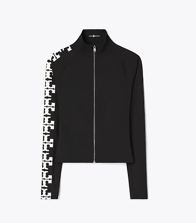 Reflective Nylon Logo Zip Top