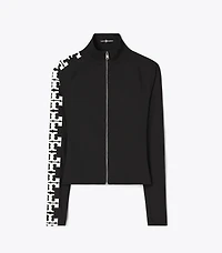 Reflective Nylon Logo Zip Top