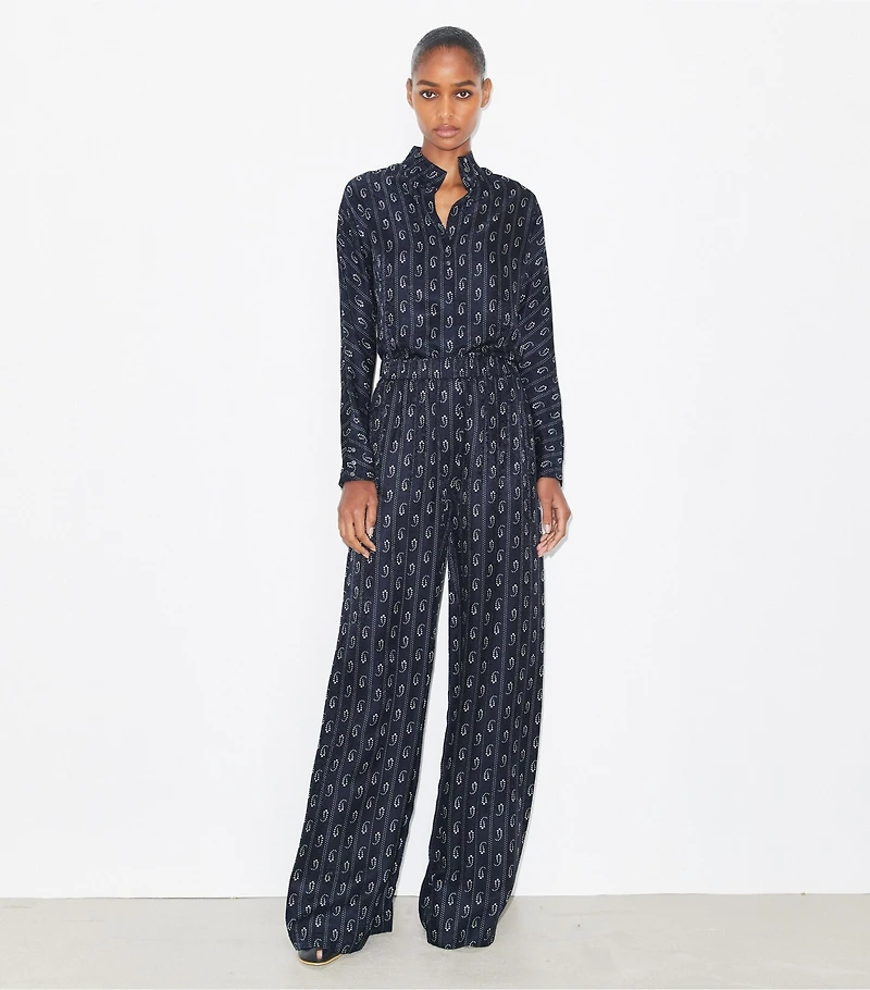 Relaxed-Fit Jacquard Pants