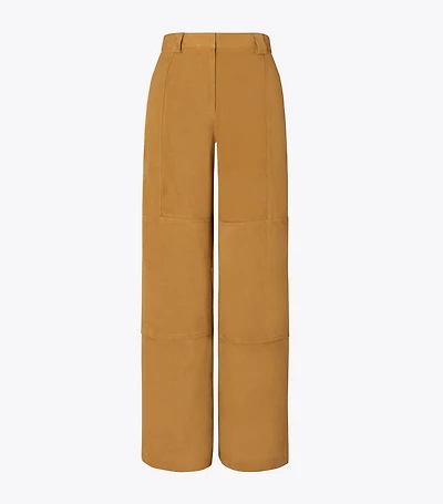Relaxed-Fit Suede Pant