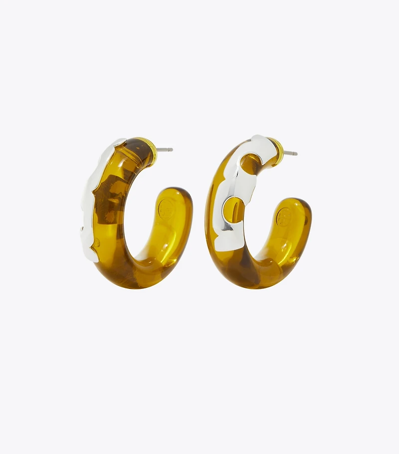 Resin Hoop Earrings