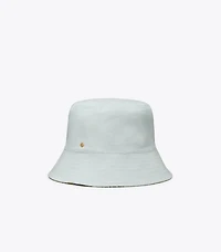 Reversible Short-Brim Basket-Weave Bucket Hat 