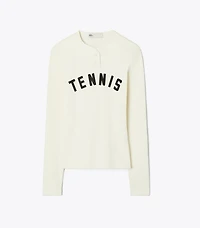 Ribbed Cotton Tennis Henley