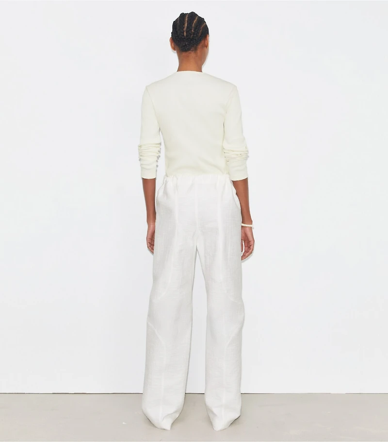 Ribbed Cotton Tennis Henley