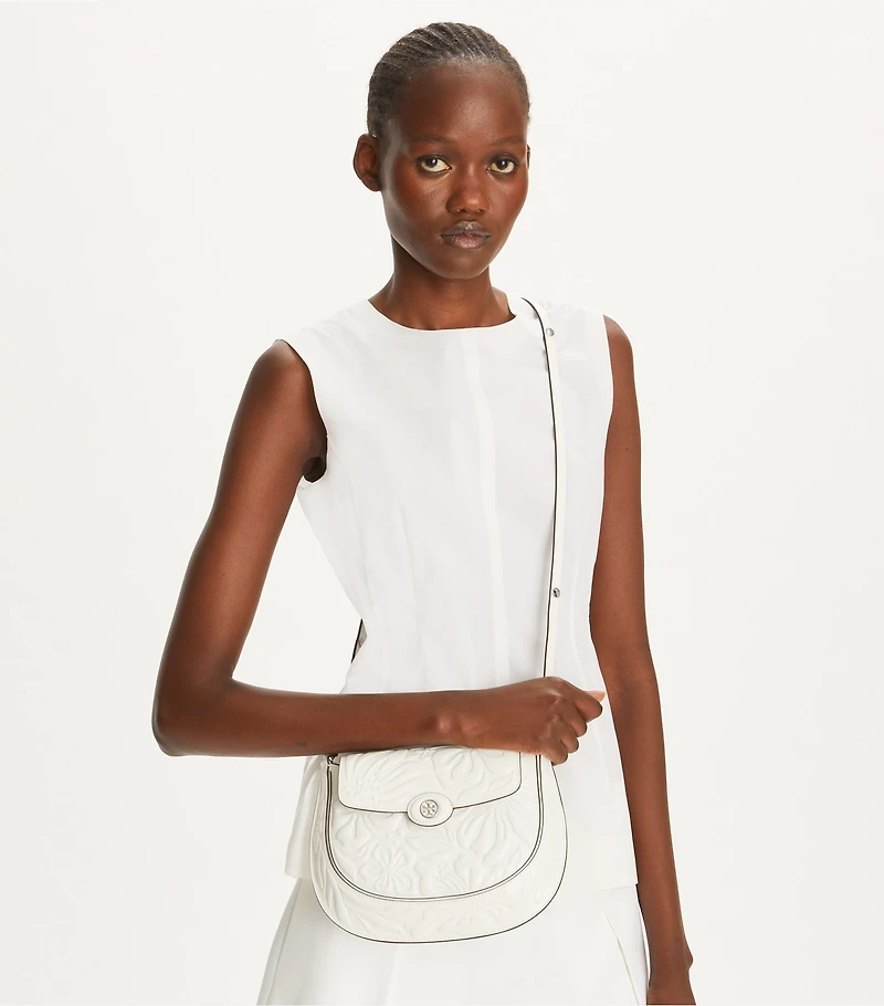Robinson Floral Embossed Saddlebag