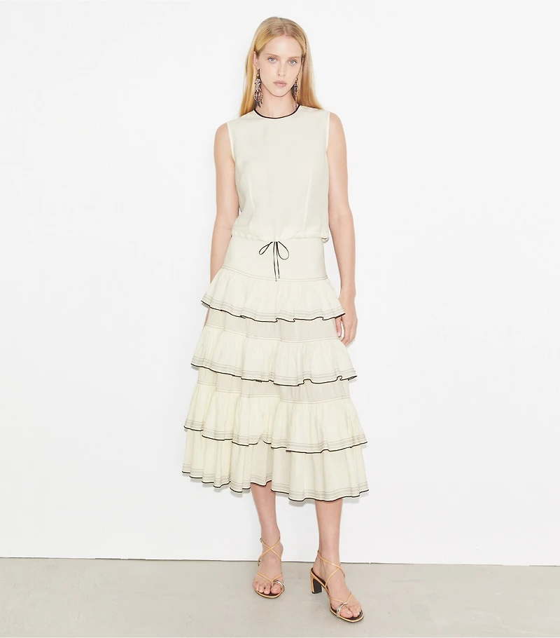 Ruffle Cotton Skirt