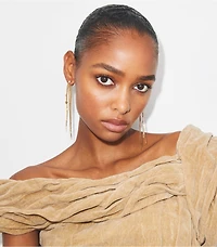 Runway Front-Back Chain Earrings