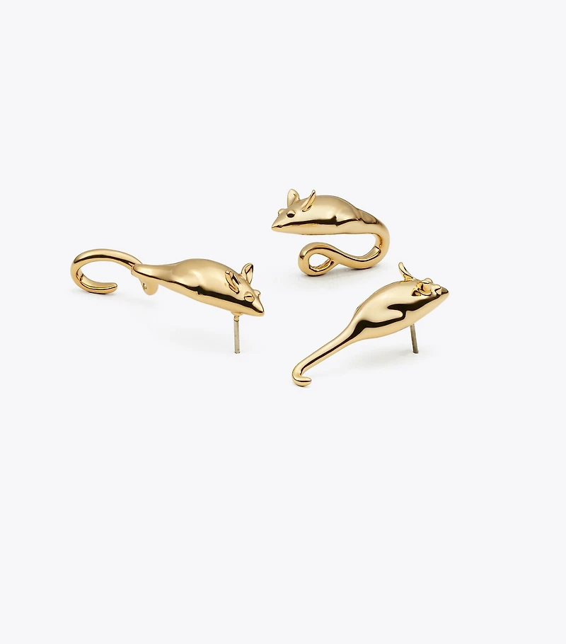 Runway Mice Earring Set