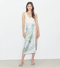 Sailboat Spiral Silk Square Scarf