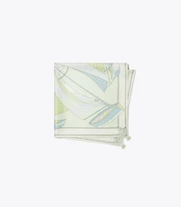 Sailboat Spiral Silk Square Scarf