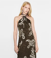 Satin Halter Dress