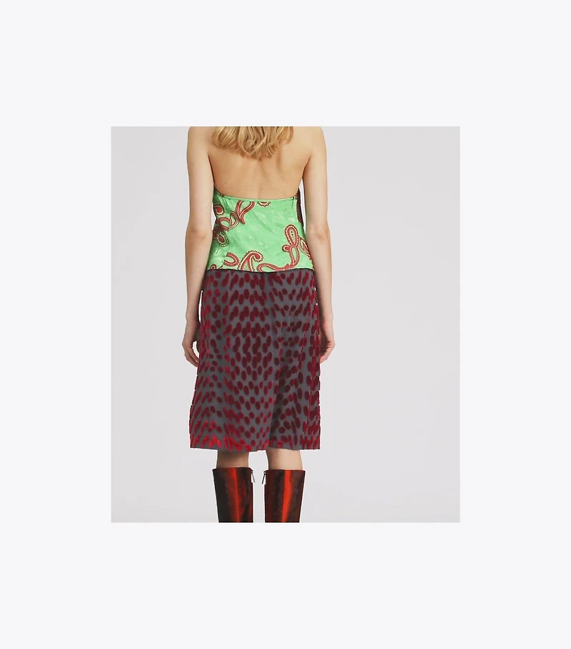 Satin Paisley Knot Top
