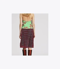 Satin Paisley Knot Top