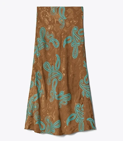 Satin Paisley Skirt