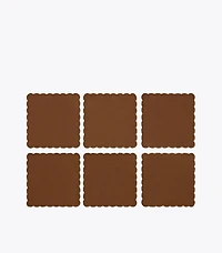 Scalloped Cocktail Linen Napkin, Set of 6