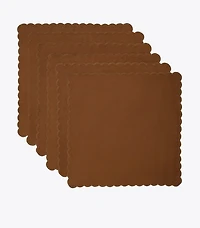 Scalloped Dinner Linen Napkin, Set of 6