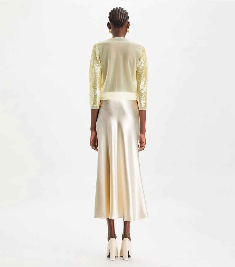 Sequin-Front Cardigan