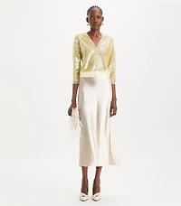Sequin-Front Cardigan