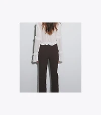 Sheer Jersey Ruffle Top