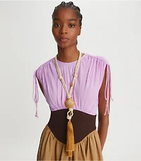 Shell Tassel Pendant Necklace