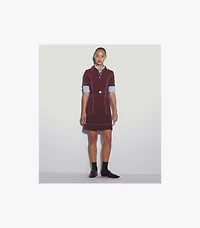 Short-Sleeve Pick Stitch Golf Dress