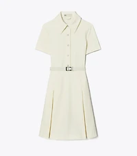Short-Sleeve Pleated Golf Dress