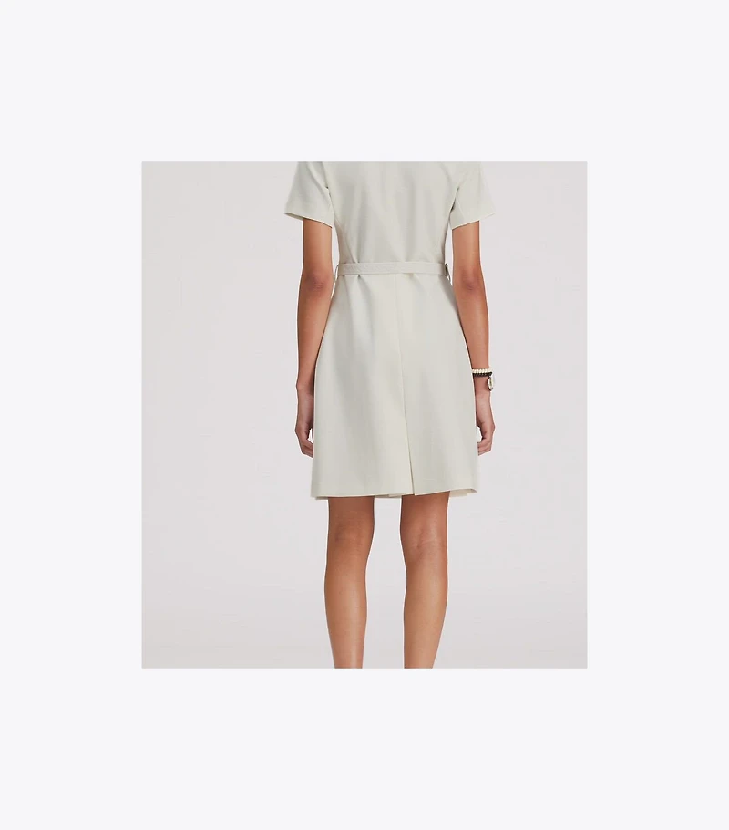 Short-Sleeve Pleated Golf Dress