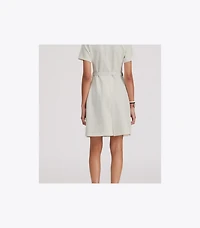 Short-Sleeve Pleated Golf Dress