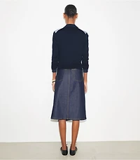 Silk-Front Cardigan