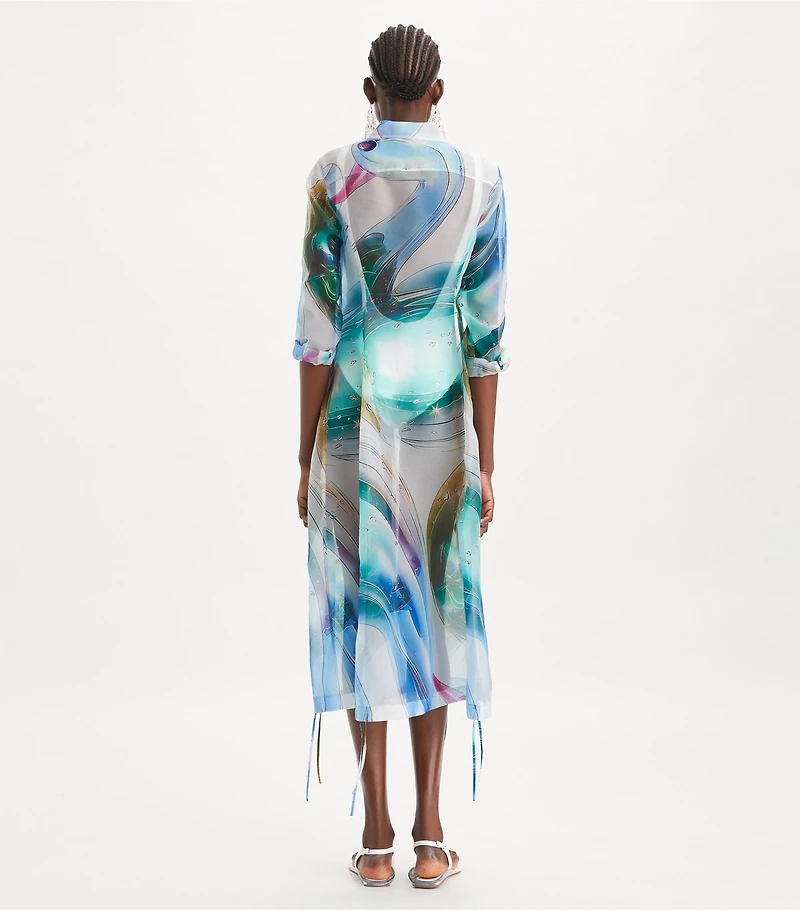 Silk Organza Shirtdress