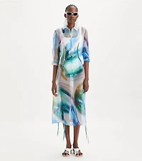 Silk Organza Shirtdress
