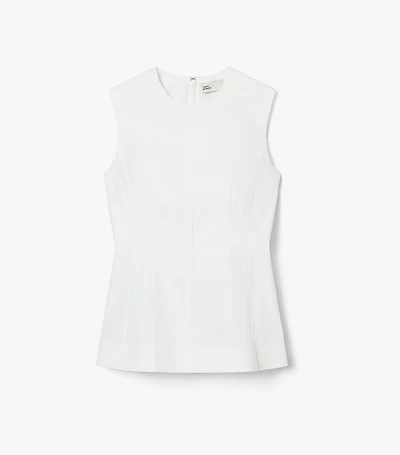 Sleeveless Cotton Poplin Top