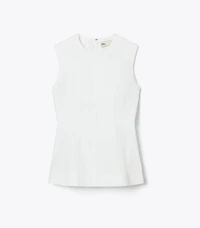 Sleeveless Cotton Poplin Top
