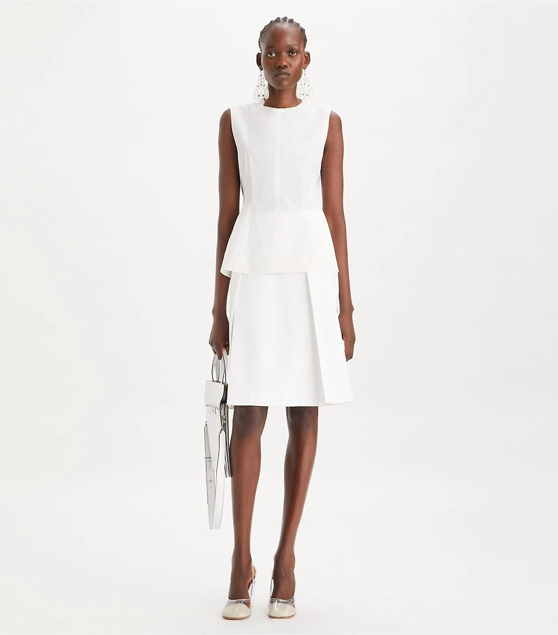 Sleeveless Cotton Poplin Top