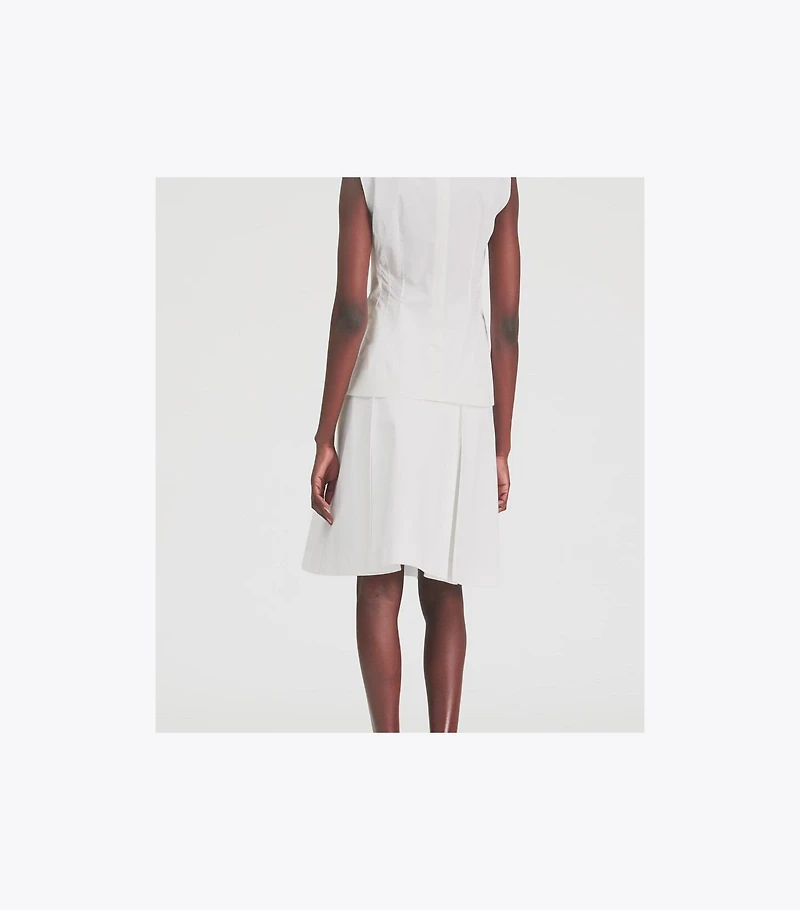 Sleeveless Cotton Poplin Top