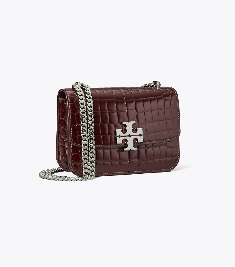 Small Eleanor Croc-Embossed Shoulder Bag
