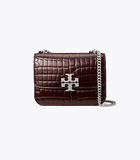 Small Eleanor Croc-Embossed Shoulder Bag