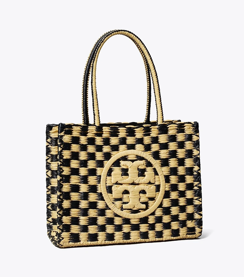 Small Ella Hand-Crocheted Checkered Tote