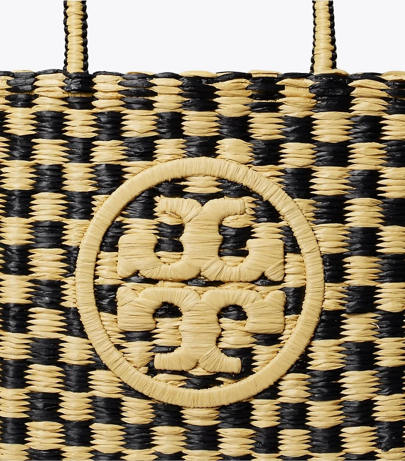 Small Ella Hand-Crocheted Checkered Tote