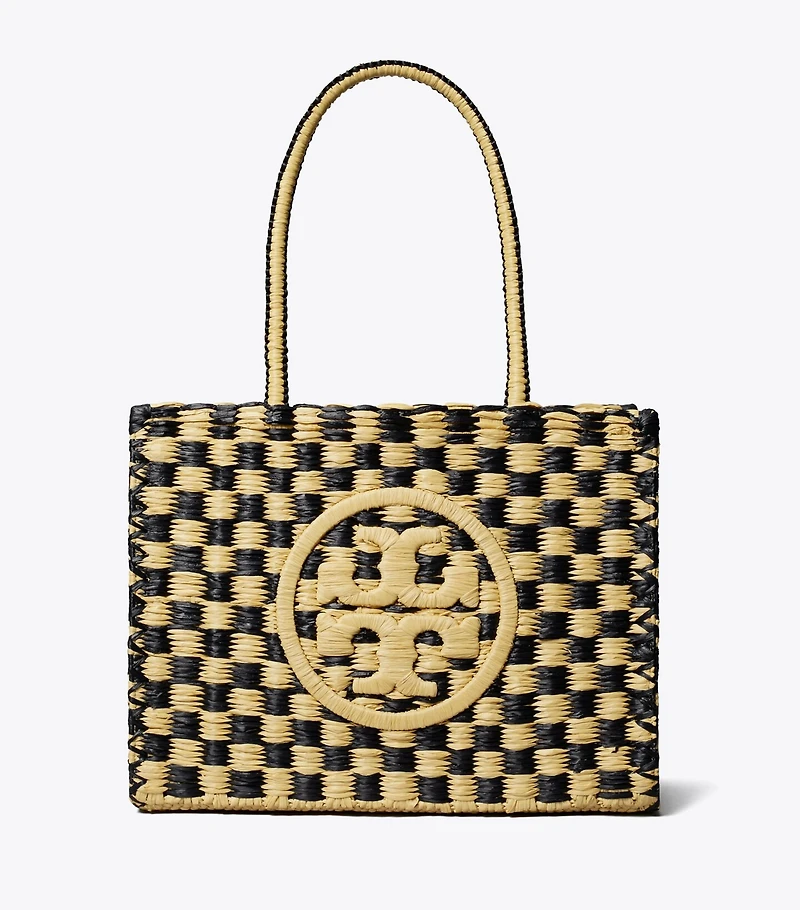 Small Ella Hand-Crocheted Checkered Tote