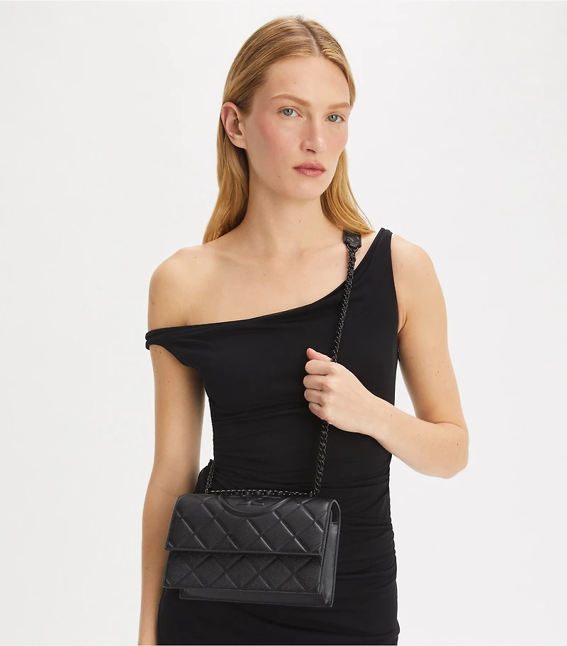 Fleming Polished-Grain Shoulder Bag
