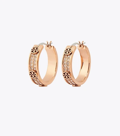 Small Icon Pavé Hoop Earrings