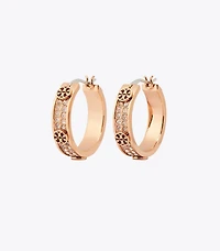 Small Icon Pavé Hoop Earrings